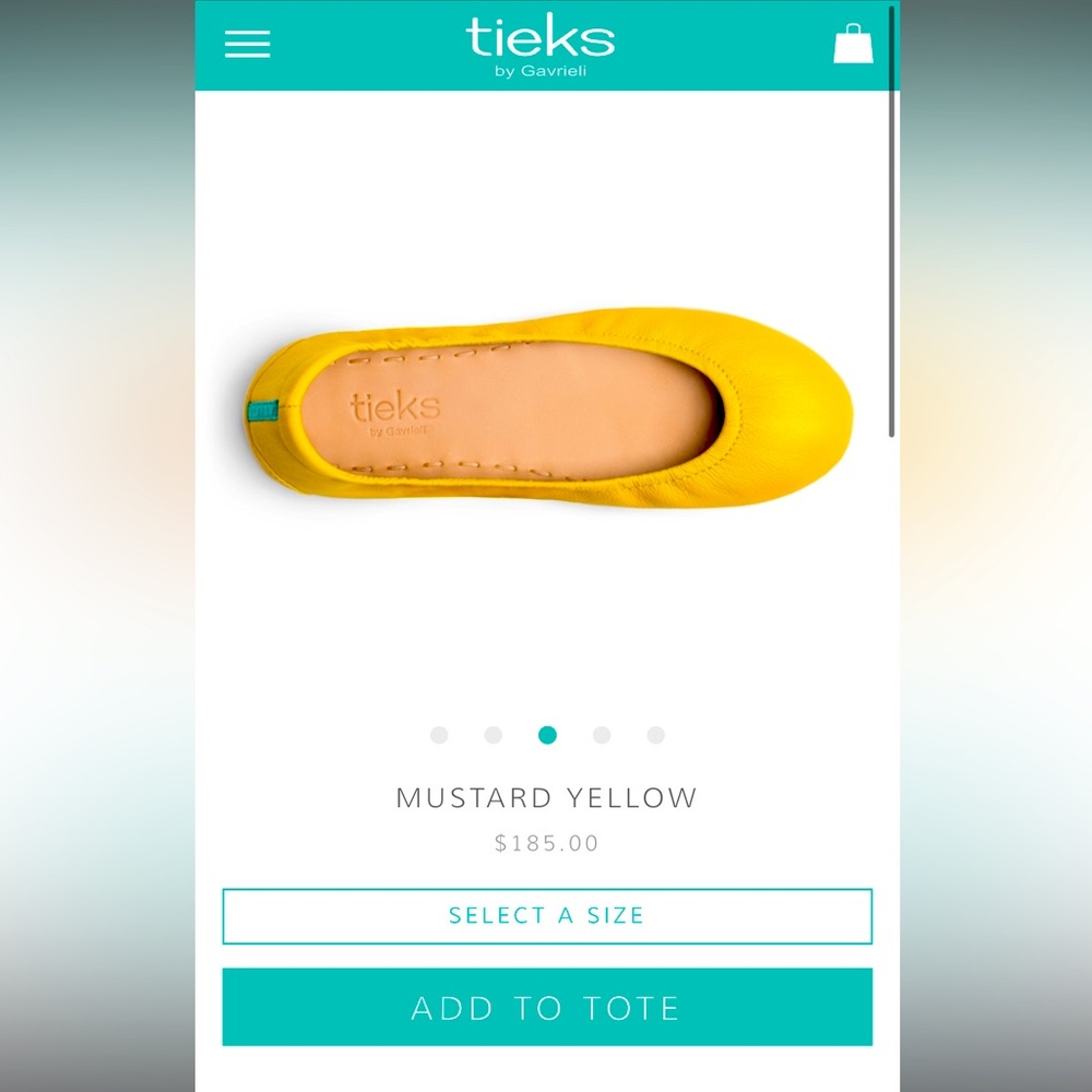 Tieks mustard yellow ballet flats